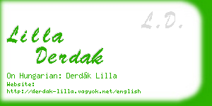 lilla derdak business card